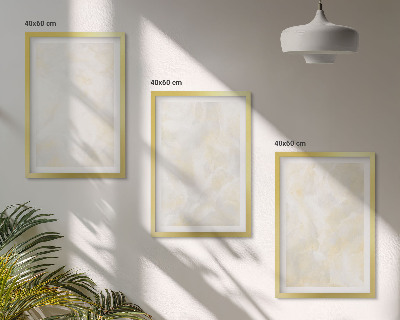 Three-piece wall art piece Bright texture paint design