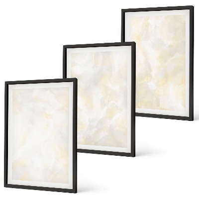 Three-piece wall art piece Bright texture paint design