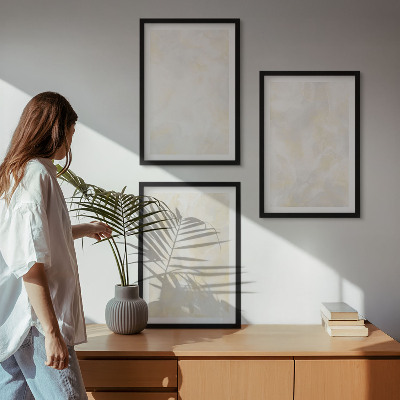 Three-piece wall art piece Bright texture paint design