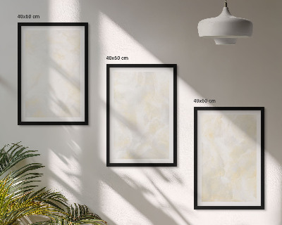 Three-piece wall art piece Bright texture paint design