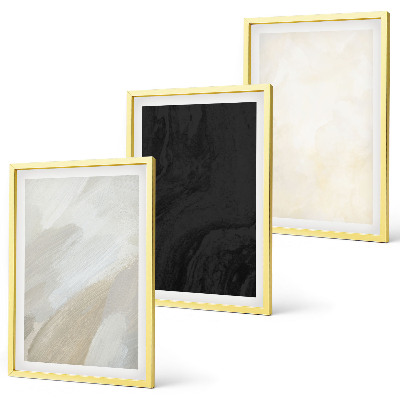 Set of 3 framed wall art pieces Structures shades minimalism