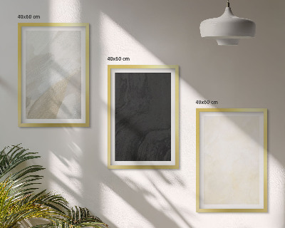 Set of 3 framed wall art pieces Structures shades minimalism