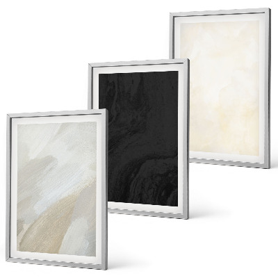 Set of 3 framed wall art pieces Structures shades minimalism