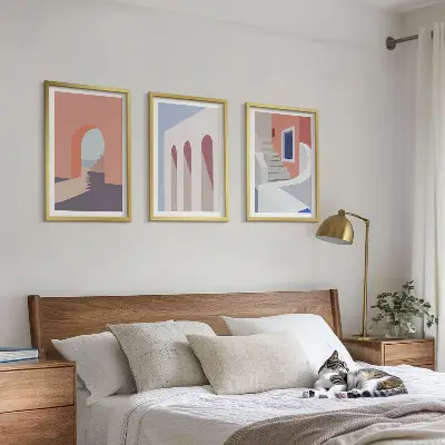 Wall art set Minimalist architectural illustrations