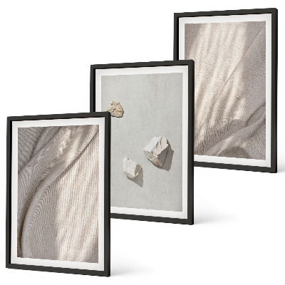 Three-piece wall art piece Close-ups of the boho style structure