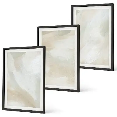 Wall art set minimalist paint texture design