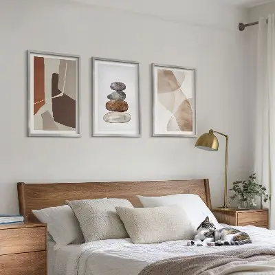 Modern abstract painting three-piece wall art set
