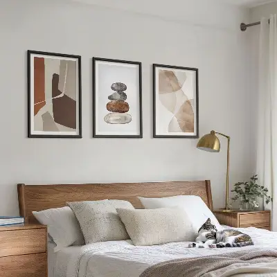 Modern abstract painting three-piece wall art set