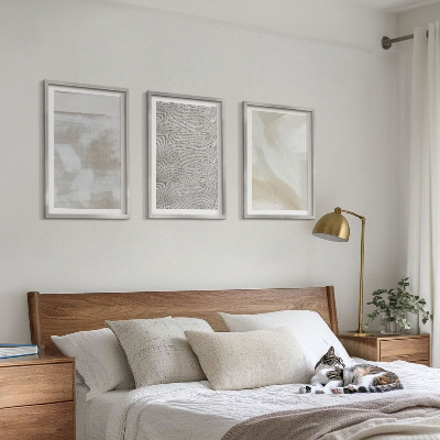 Set of 3 framed wall art pieces Abstract modern design