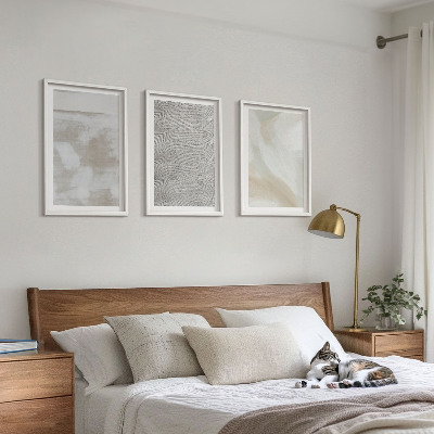 Set of 3 framed wall art pieces Abstract modern design