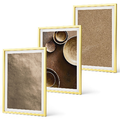 Three-piece wall art piece Minimalist stone structures