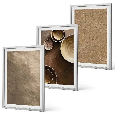 Minimalist stone structures wall art three-piece set