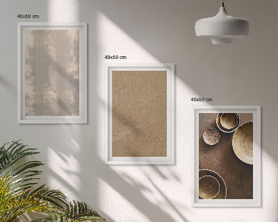 Set of 3 framed wall art pieces Minimalist texture structures