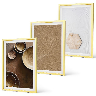 Set of 3 framed wall art pieces Minimalist textures and colors