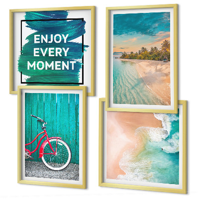 Multi-piece wall decor set Sea boat bike inspiration