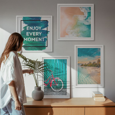 Multi-piece wall decor set Sea boat bike inspiration