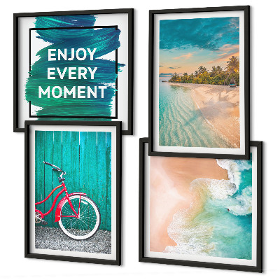 Multi-piece wall decor set Sea boat bike inspiration