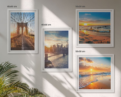 Multi-piece wall decor set Bridges sunsets city