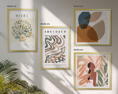 Multi-piece wall decor set Boho aesthetic pastel posters