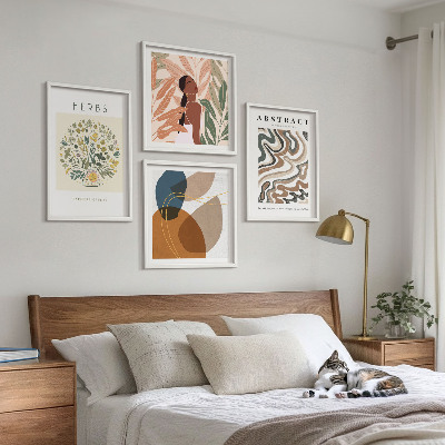 Multi-piece wall decor set Boho aesthetic pastel posters