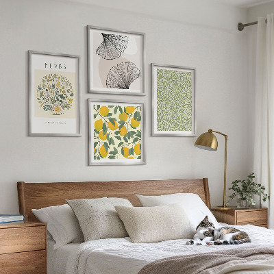 Multi-piece wall decor set Lemon Herbs and Leaves