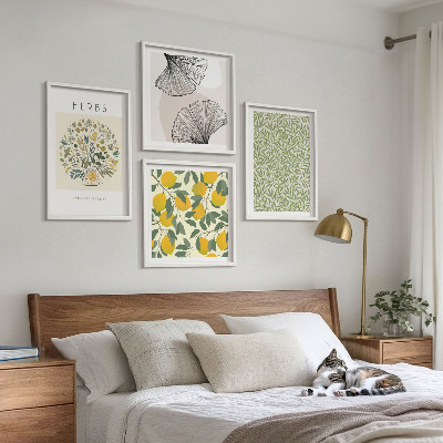 Multi-piece wall decor set Lemon Herbs and Leaves