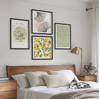 Multi-piece wall decor set Lemon Herbs and Leaves