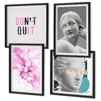 Abstract watercolor wall art set sculpture style prints