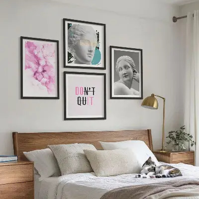 Wall art set Abstract watercolor sculpture