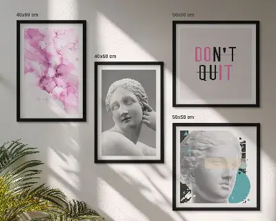 Wall art set Abstract watercolor sculpture