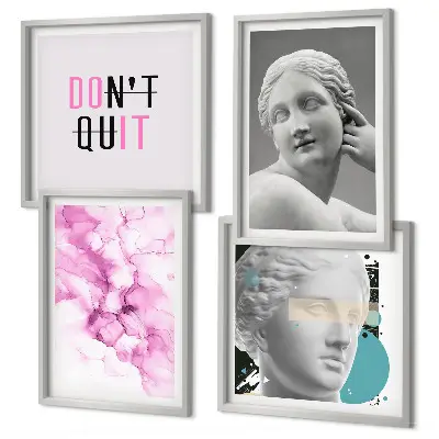 Abstract watercolor wall art set sculpture style prints