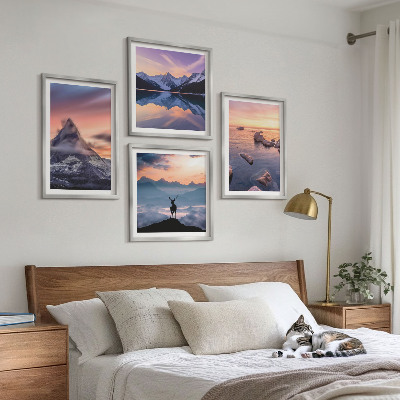 Wall art set Landscapes mountains lakes jelen