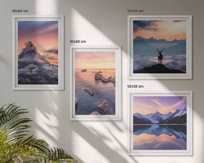 Wall art set Landscapes mountains lakes jelen