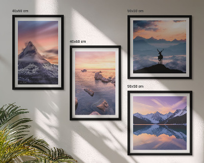 Wall art set Landscapes mountains lakes jelen