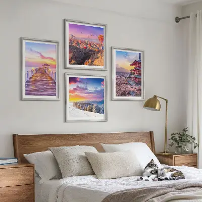 Romantic skyscapes wall art set of 4 pieces