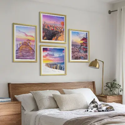 Romantic skyscapes wall art set of 4 pieces