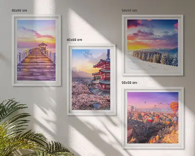 Romantic skyscapes wall art set of 4 pieces