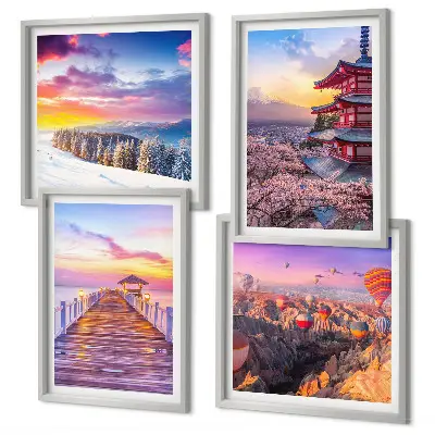 Romantic skyscapes wall art set of 4 pieces