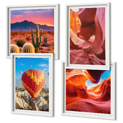 Wall art set Landscapes of desert gorges