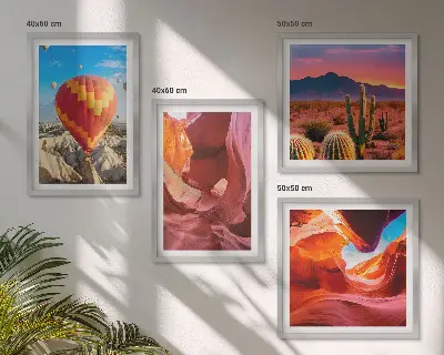 Desert landscape wall art set gorge scenery print collection