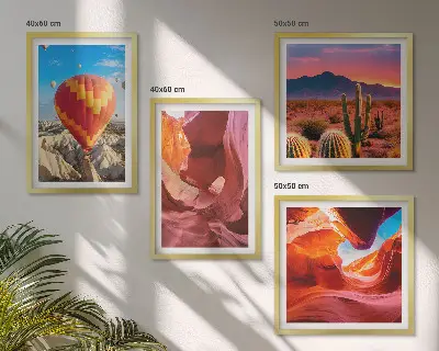 Desert landscape wall art set gorge scenery print collection
