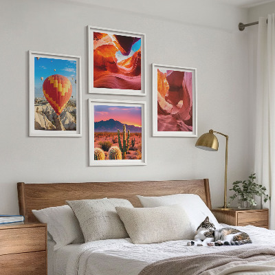 Wall art set Landscapes of desert gorges