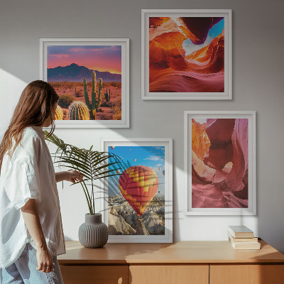 Wall art set Landscapes of desert gorges