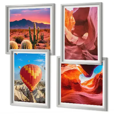 Desert landscape wall art set gorge scenery print collection
