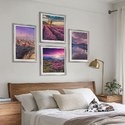 Wall art set Lavender fields sunset