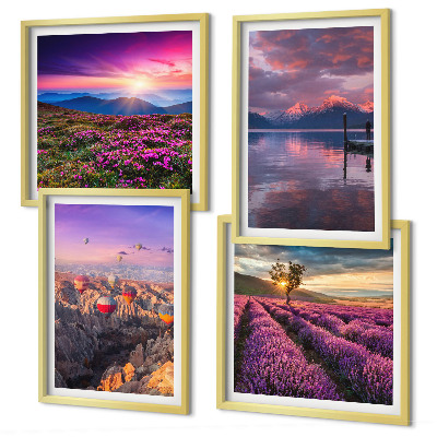 Wall art set Lavender fields sunset