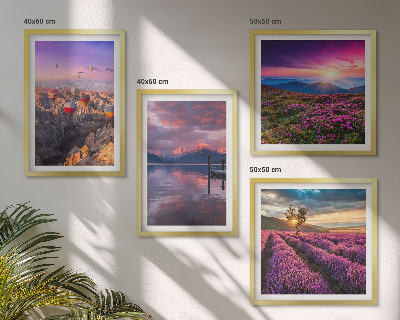 Wall art set Lavender fields sunset