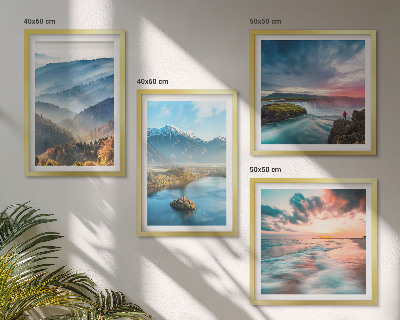 Multi-piece wall decor set Mountain landscapes waterfalls