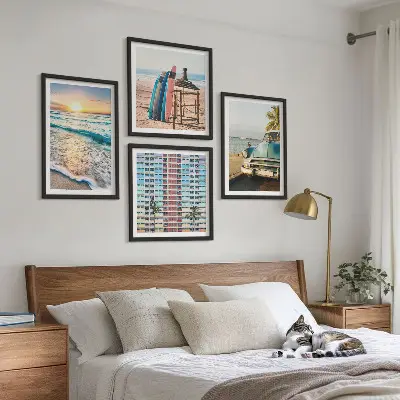 Miami sunset views wall art set of 4 pieces