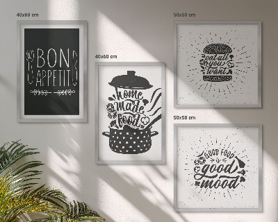 Multi-piece wall decor set Graphics food culinary slogans